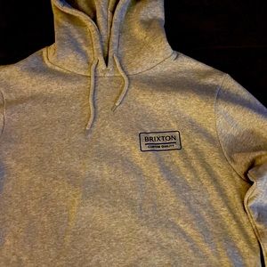 Brixton Mens hoodie grey size medium